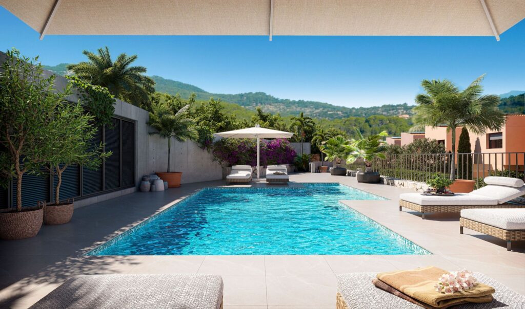 3-bedroom villa for sale in Esporles, Mallorca with mountain views and shared pool