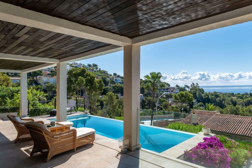 4-bedroom sea view villa with saltwater pool and lift for sale in Costa d’en Blanes, Mallorca