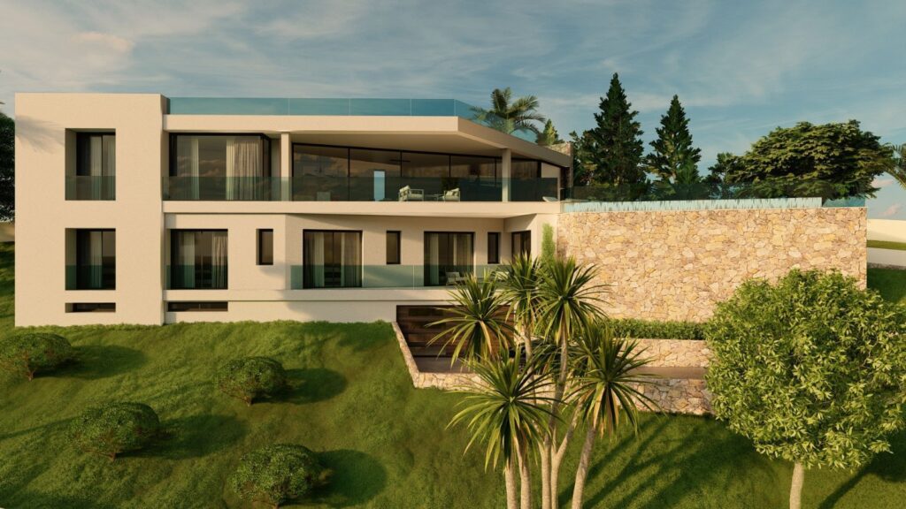 Luxury 5-bedroom sea view villa with pool and 7-car garage for sale in Calvià, Mallorca