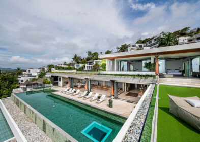 Ultra-luxury 11-bedroom villa with infinity pool and panoramic sea views near Surin Beach, Phuket.