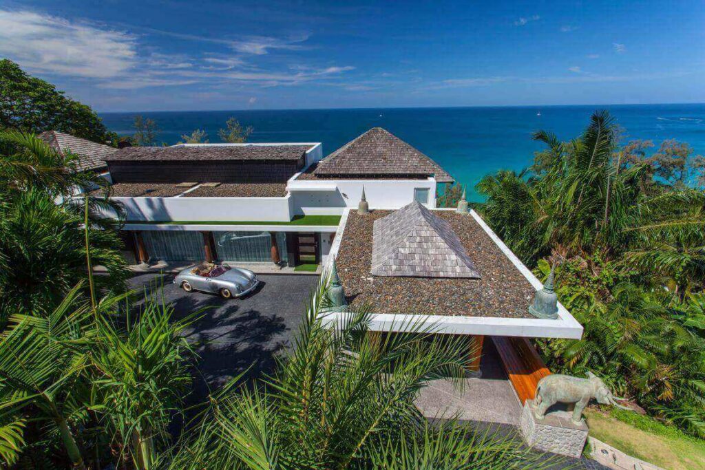 Luxury 11-bedroom ocean view villa with infinity pool and private spa in Surin, Phuket.