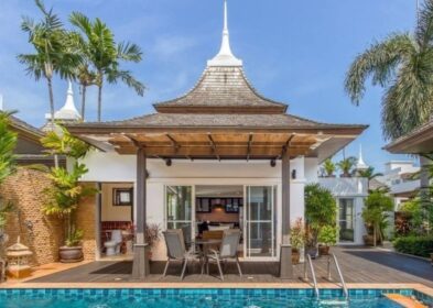 2-bedroom Balinese-style villa for sale near Nai Harn Beach, Phuket with private pool and outdoor pavilion