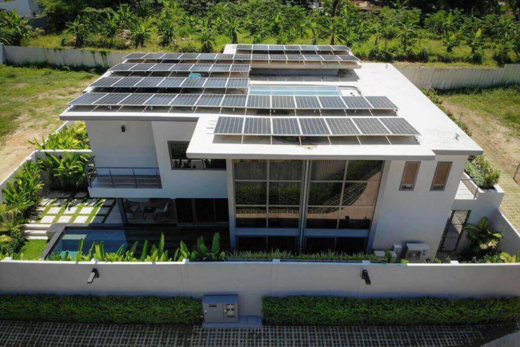 2-bedroom energy-efficient smart pool villa with solar power for sale in Cherng Talay, Phuket