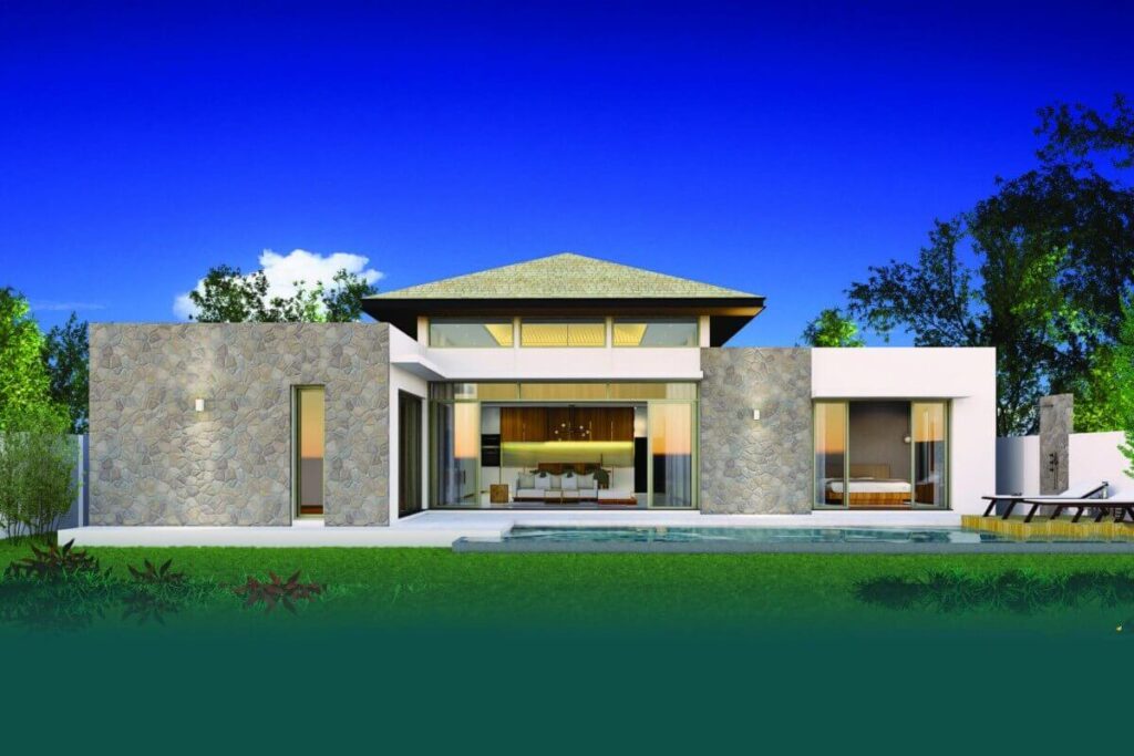 3-bedroom off-plan pool villa for sale in Bang Jo, Cherng Talay, Phuket near HeadStart International School