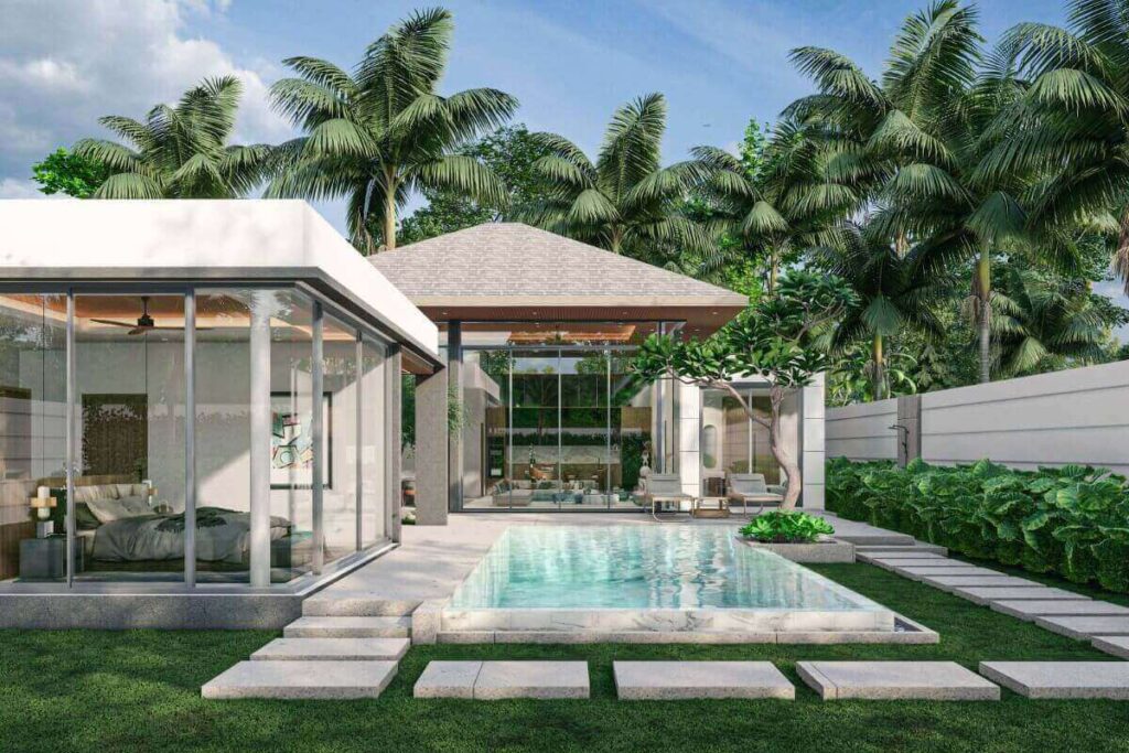 3-bedroom single-level tropical villa with pool for sale in Cherng Talay, Phuket