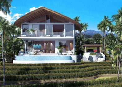 3-bedroom tropical-style villa with sunken pool deck for sale near Kamala Beach, Phuket