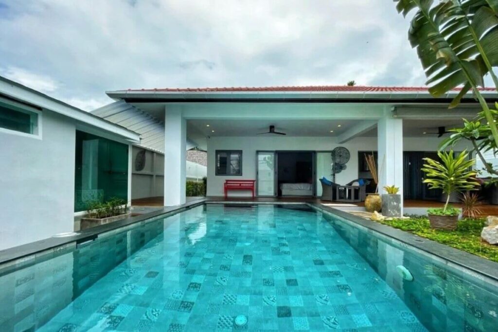 Renovated 3-bedroom standalone villa with pool, hammam, and deck for sale near Layan Beach, Phuket – 200 sqm built-up on 468 sqm land