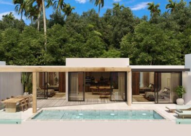 New 2-bedroom boho-style villa in Phuket with private pool, glass walls, and modern tropical design