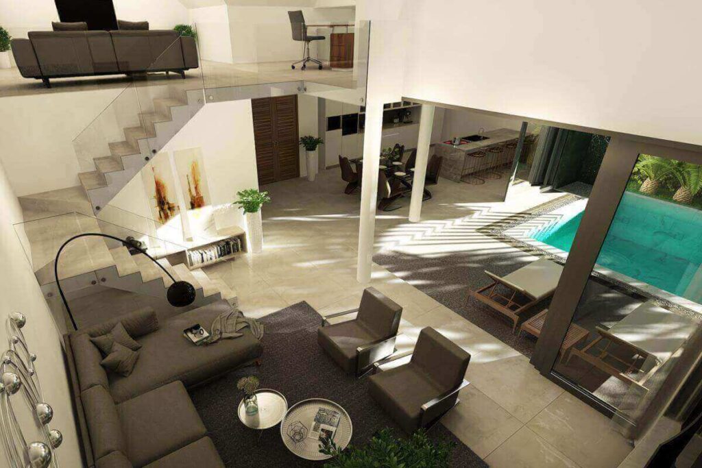 New 3-bedroom villa with pool, rooftop deck, and mezzanine for sale in Cherng Talay, Phuket – 435 sqm built-up on 411 sqm land