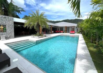 3-bedroom modern villa with saltwater pool and garden for sale in Rawai, Phuket