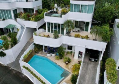 3-bedroom hillside villa with lift and sea views for sale in Chalong, Phuket