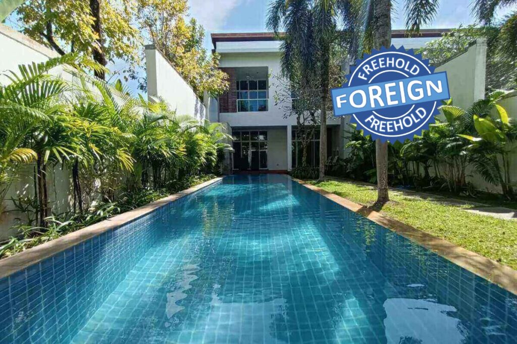 3-bedroom villa for sale near Bang Tao Beach, Phuket with private pool and balcony in gated community