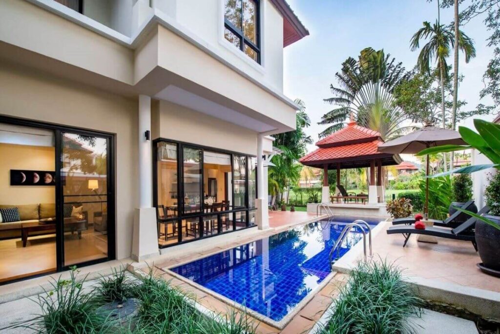 3-bedroom pool villa with balconies and garden views for sale in Laguna Village, Phuket – 465 sqm built-up on 480 sqm land