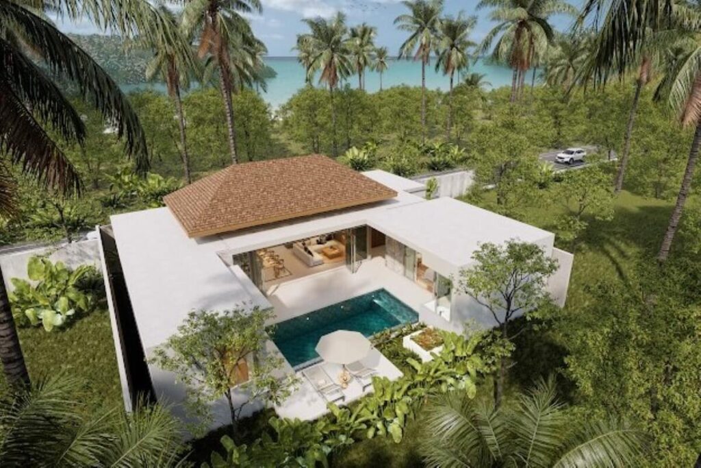 3-bedroom off-plan modern pool villa for sale in Cherng Talay, Phuket near Boat Avenue