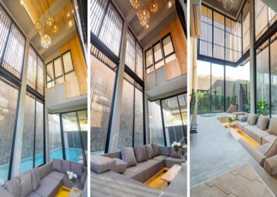 3-bedroom villa for sale in Cherng Talay, Phuket with sunken living room and indoor pool