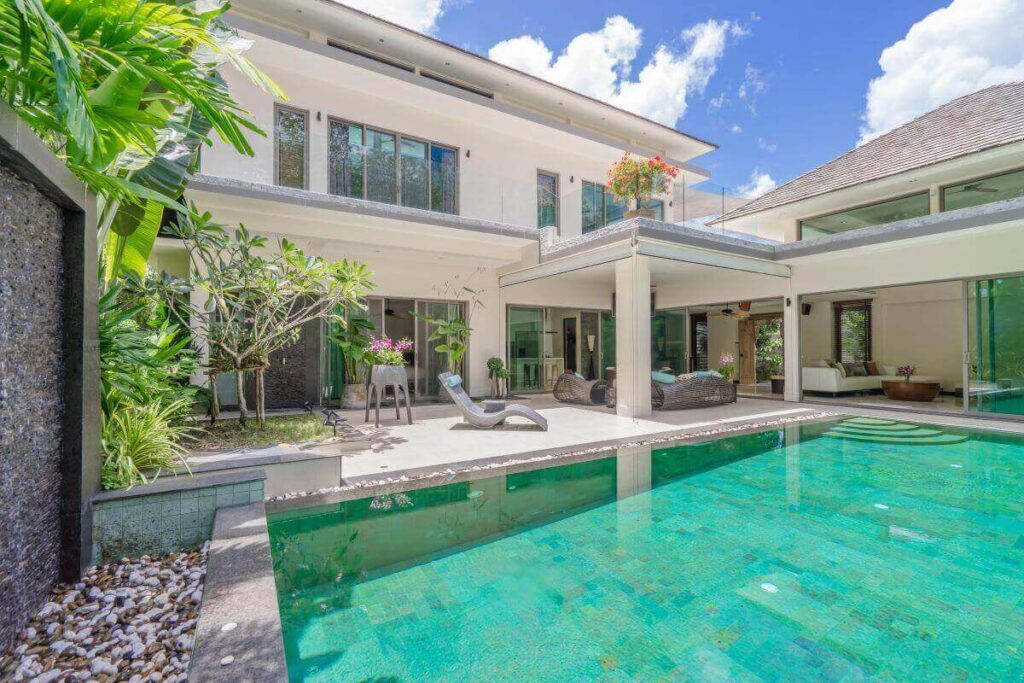 3-bedroom mountain view villa with pool and modern design for sale in Cherng Talay, Phuket