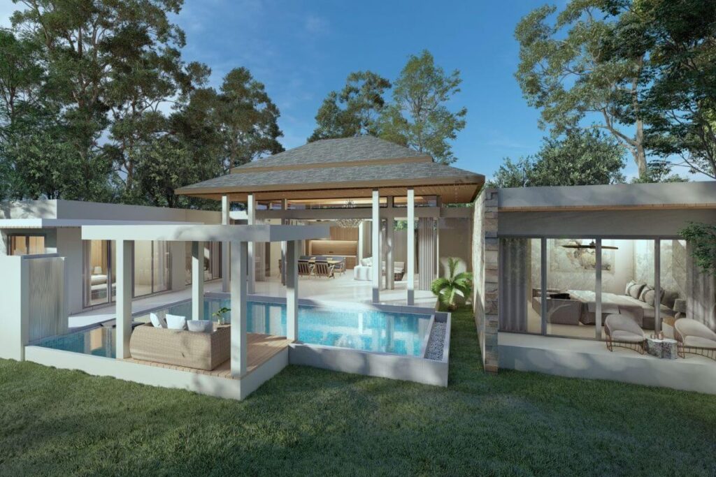 3-bedroom modern pool villa with saltwater pool for sale in Nai Yang, Phuket near Thanyapura