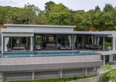 Newly built 3-bedroom mountain view villa in Thalang, Phuket with pool and terraces