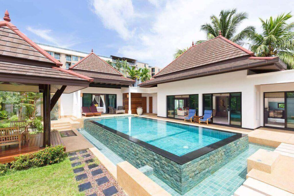 3-bedroom Balinese-style villa with pool and tropical garden for sale in Surin, Phuket
