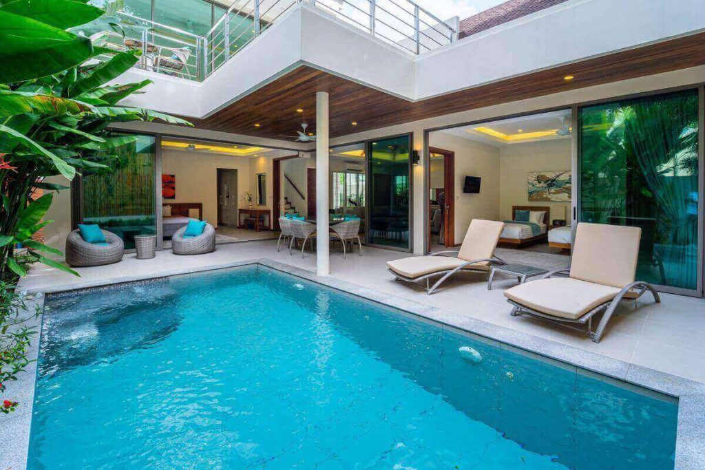 4-bedroom villa with pool, gym, and jacuzzi for sale near Rawai Beach, Phuket