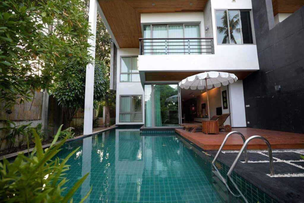 3-bedroom sea view pool villa with rooftop terrace for sale near Friendship Beach in Rawai, Phuket