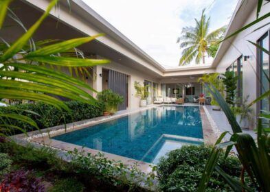 3-bedroom modern villa with pool, solar rooftop, and steam room for sale near Boat Avenue, Cherng Talay, Phuket