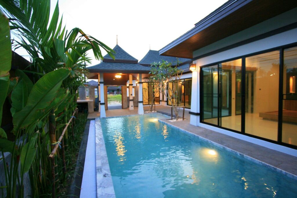 Thai-Balinese 3-bedroom pool villa for resale near BCIS in Chalong, Phuket