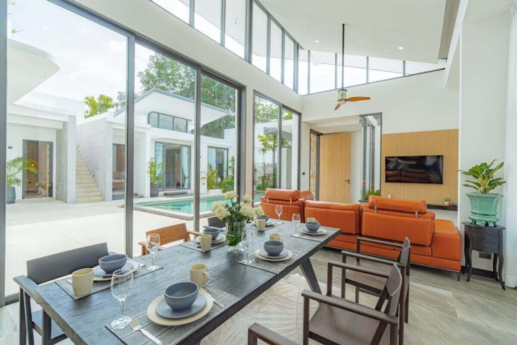 3-bedroom rooftop villa with pool and tropical garden for sale in Cherng Talay, Phuket