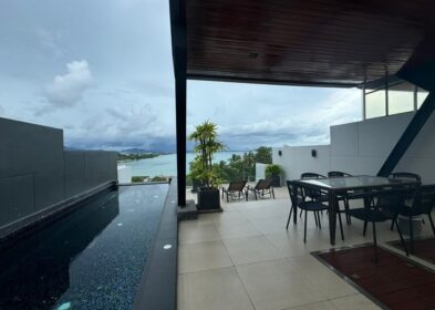 3-bedroom rooftop pool villa with sea views and glass-bottom pool for sale in Rawai, Phuket
