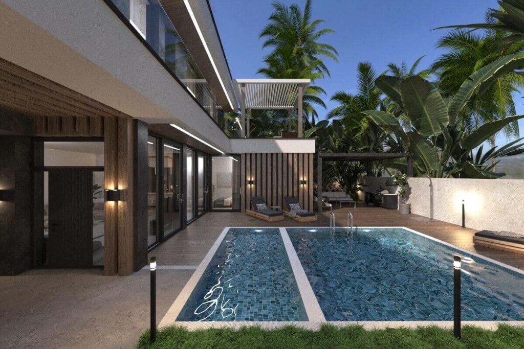 3-bedroom family pool villa with rooftop patio for sale in Thalang, Phuket near UWC and Thanyapura