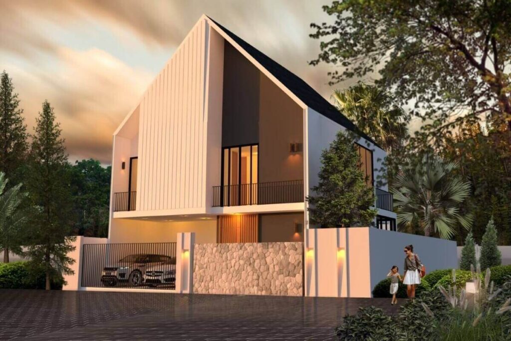 3-bedroom Scandinavian-style off-plan villa with pool and balcony for sale in Pasak, Cherng Talay, Phuket