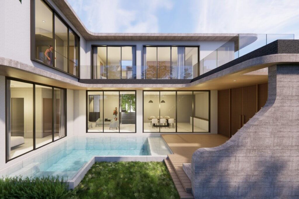 4-bed hillside villa for sale with modern tropical design