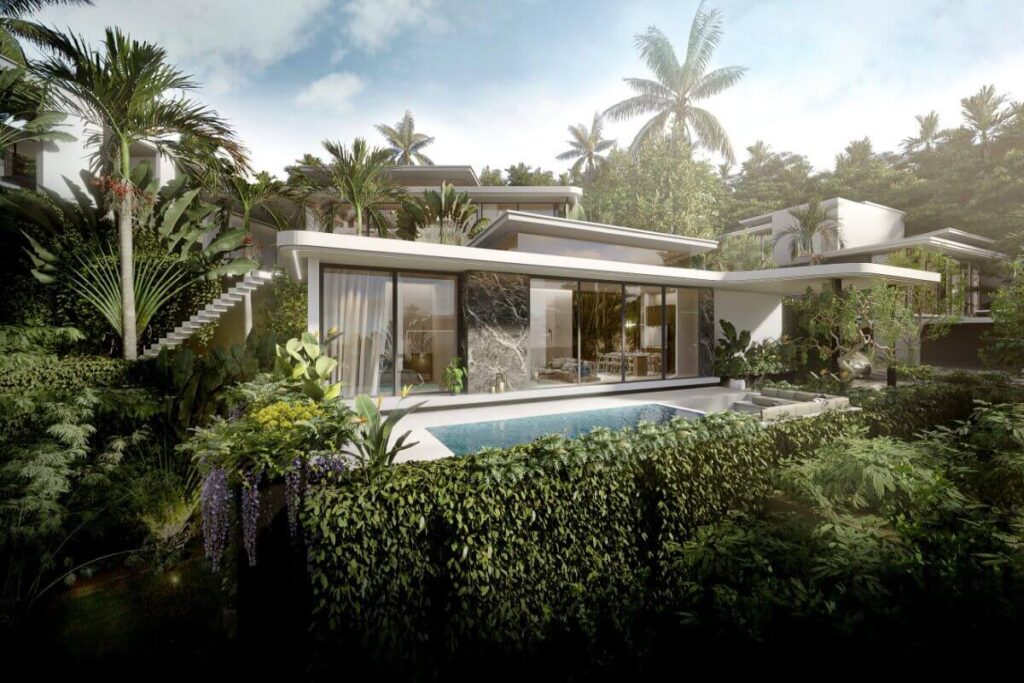 3-bedroom hillside villa with pool and mountain views near Nai Thon Beach, Phuket