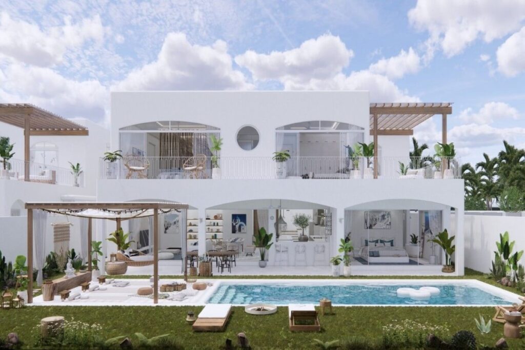 3-bedroom Mediterranean-style villa with pool and balcony for sale near Nai Harn, Phuket
