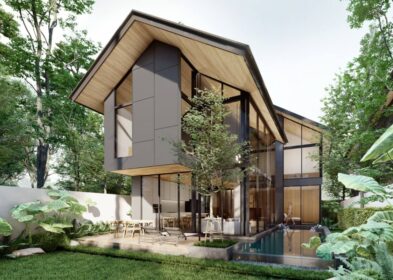 3-bedroom tropical-style new build villa with pool and courtyard garden for sale near Bang Tao, Phuket