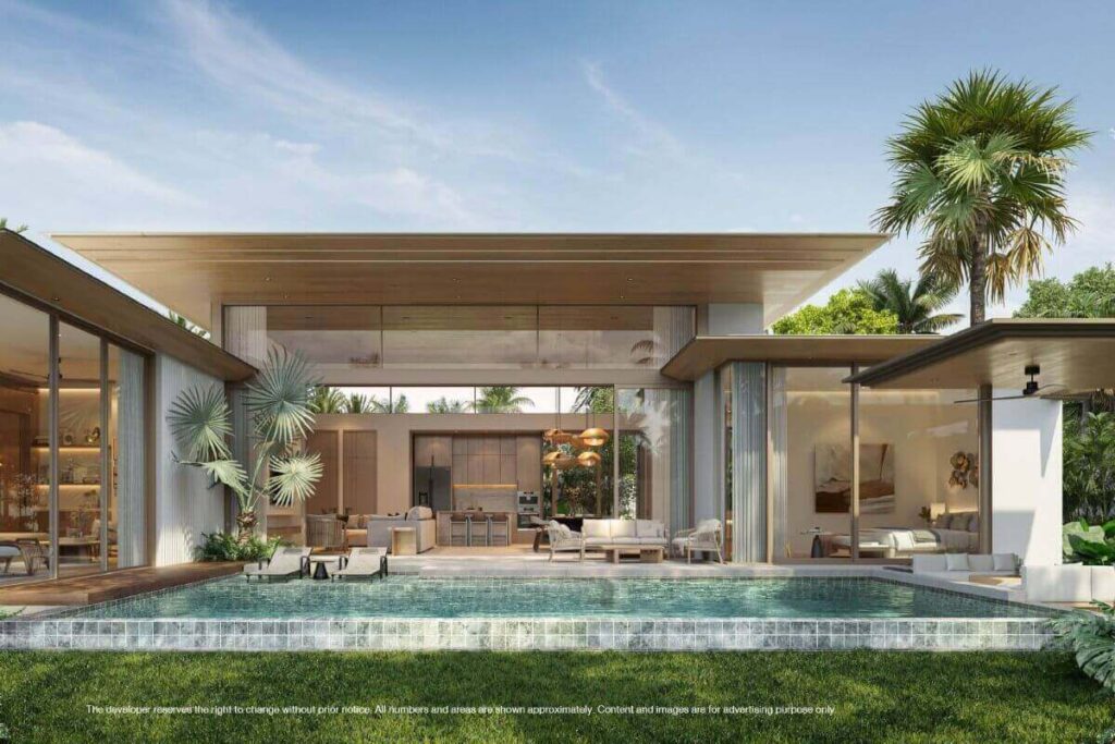 Modern tropical pool villa for sale near HeadStart School in Cherng Talay, Phuket