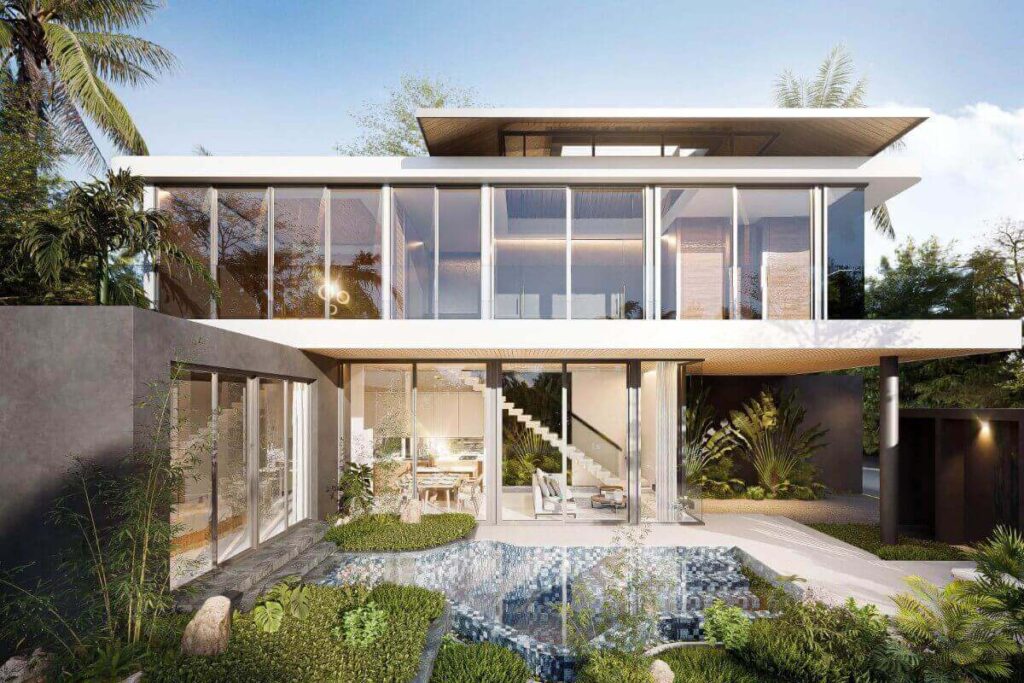 Modern 3-bedroom villa with pool and balcony for sale near Layan Beach, Phuket
