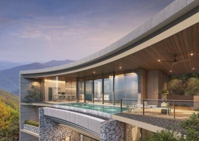 Luxury mountain-view villa in Bang Tao, Phuket, featuring a private pool and modern architectural design.