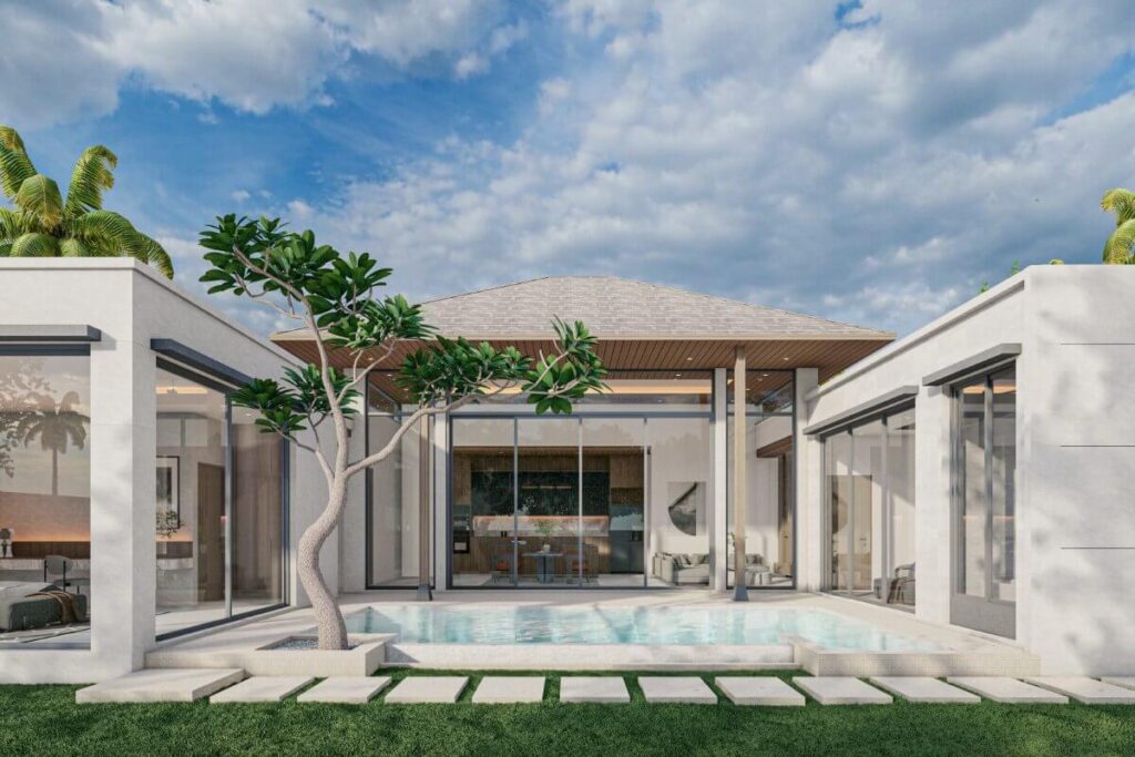 Off-plan 3-bedroom pool villa near British International School for sale in Koh Kaew, Phuket