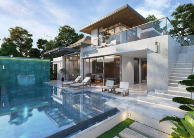 Modern 3-bedroom pool villa surrounded by greenery for sale in Thalang, Phuket