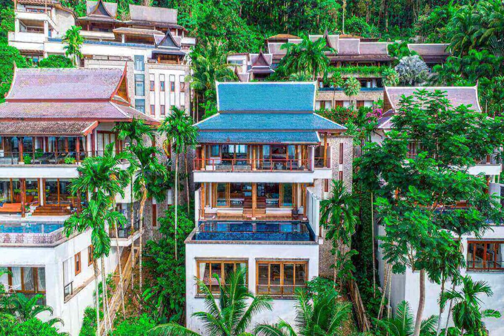 Hillside 4-bedroom villa with sea views and private pool near Surin Beach, Phuket.