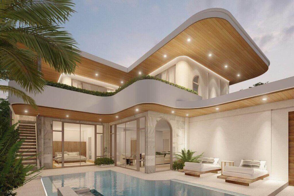 Off-plan 4-bedroom pool villa for sale near HeadStart School in Bang Jo, Cherng Talay, Phuket
