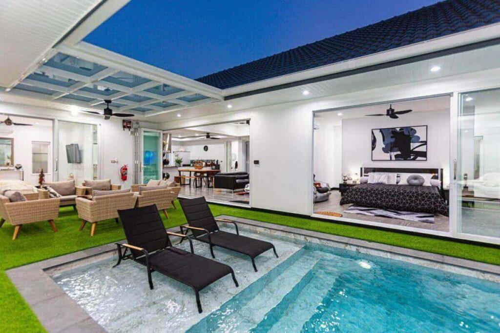 Standalone 4-bedroom pool villa with saltwater pool for sale in Rawai, Phuket