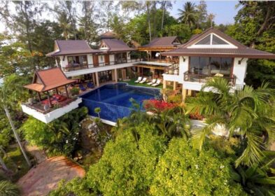 4-bedroom oceanfront villa in Kata, Phuket, with infinity pool, panoramic sea views, and direct ocean access.