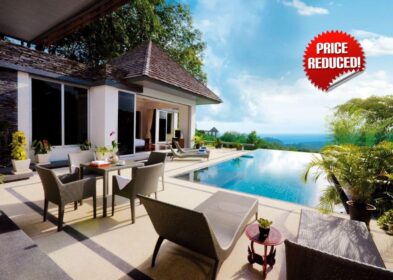 Luxury executive villa near Layan Beach, Phuket, featuring an infinity pool and stunning Andaman Sea views.
