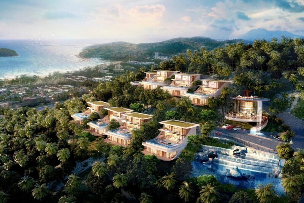 Modern 4-bedroom hillside villa with infinity pool for sale near Kata Beach, Phuket