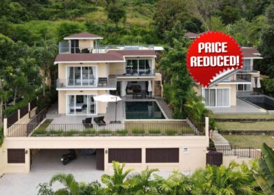 4-bedroom hillside villa with sea views, rooftop jacuzzi, and pool for sale in Chalong, Phuket