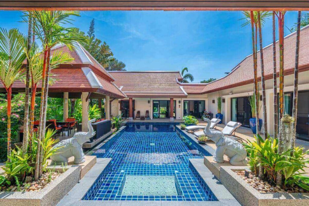 4-bed Thai-Balinese villa for sale in Nai Harn, Phuket