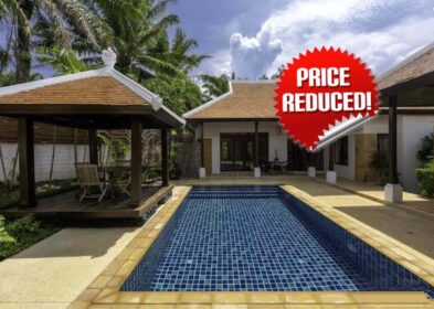 4-bedroom U-shaped renovated villa with pool and sala for sale near Laguna, Cherng Talay, Phuket