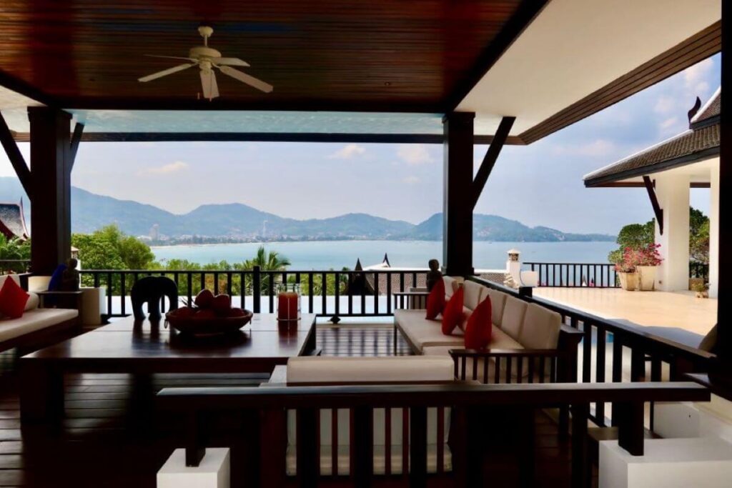 Luxury hillside villa with private pool and panoramic Andaman Sea views in Kalim, Phuket.